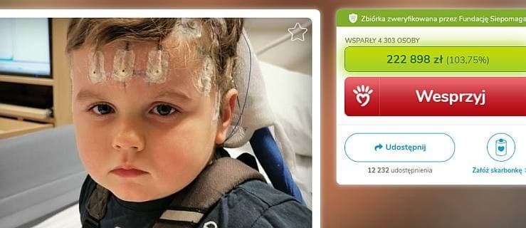 Jesteście wspaniali! Michałek dostał prezent na urodziny. Są pieniądze na operację!