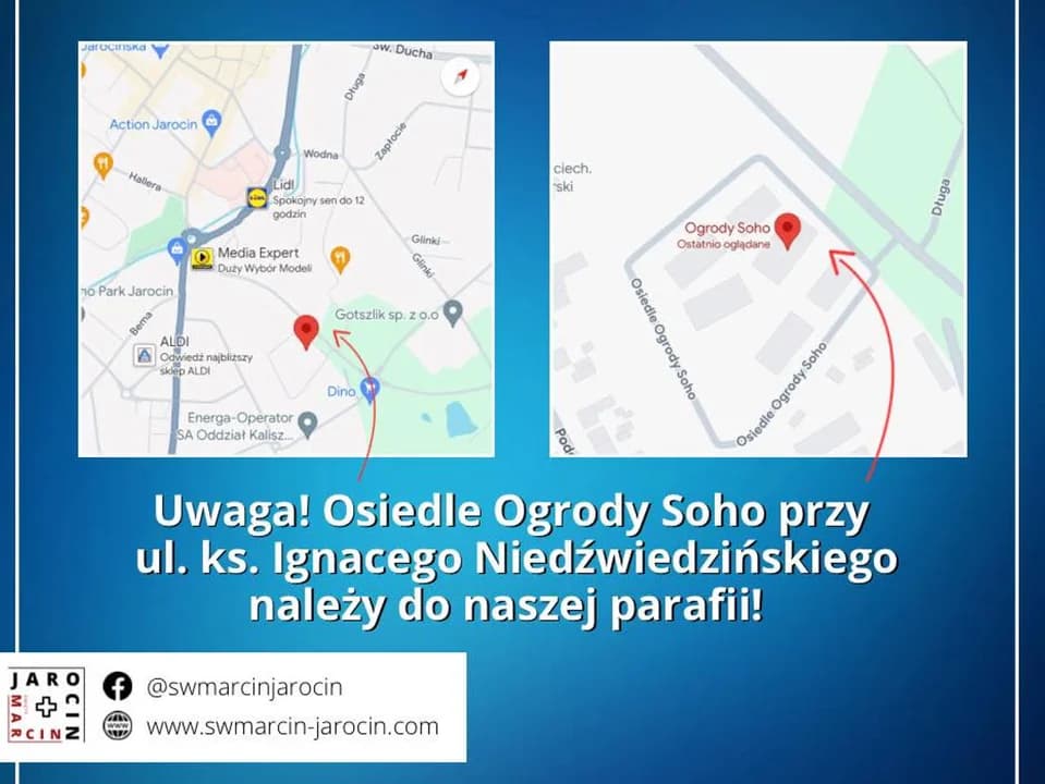 Parafia informuje mieszkańców nowego osiedla: Należycie do nas