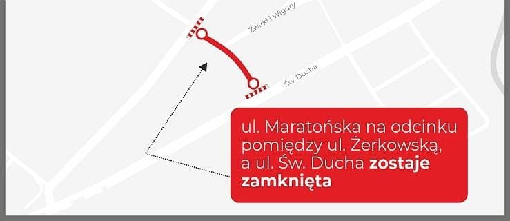 Jarocin. Czekają nas kolejne utrudnienia w ruchu. Fragment ulicy Maratońskiej wyłączony z ruchu