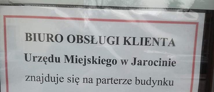 Biuro Obsługi Klienta Urzędu Miejskiego przeniesione. Sekretarz: To jest ukłon
