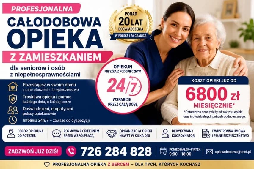 Zdjęcie 4 z 4: Całodobowa opieka z zamieszkaniem dla seniorów - 20 lat doświadczenia
