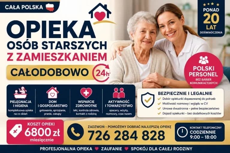 Zdjęcie 3 z 4: Całodobowa opieka z zamieszkaniem dla seniorów - 20 lat doświadczenia