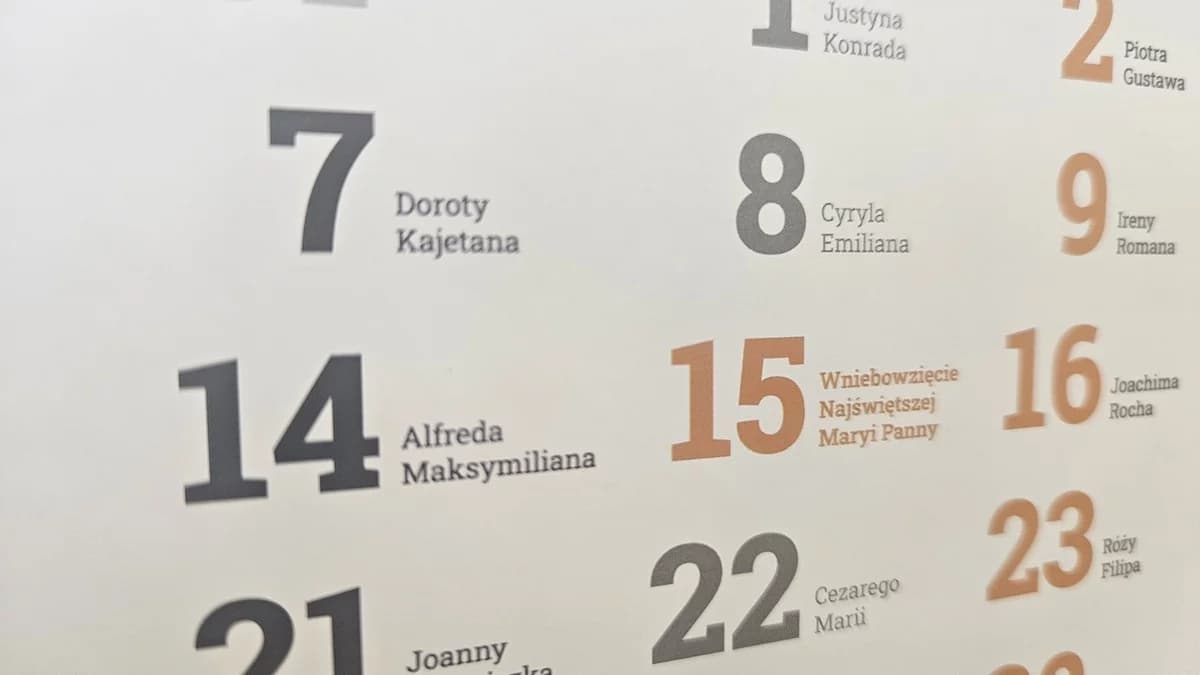 Dodatkowy dzień wolny za 15 sierpnia. Komu się należy?